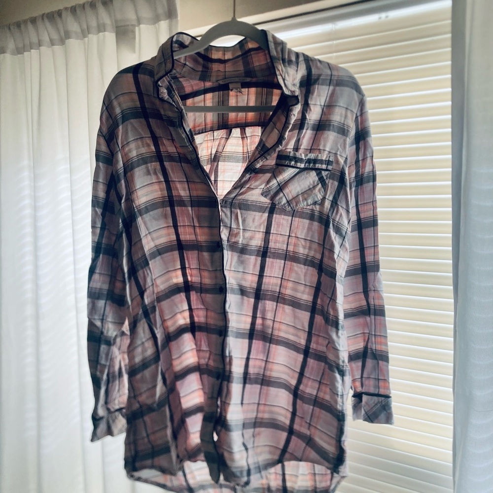 Plaid Button-Up Nightgown- Victoria Secret